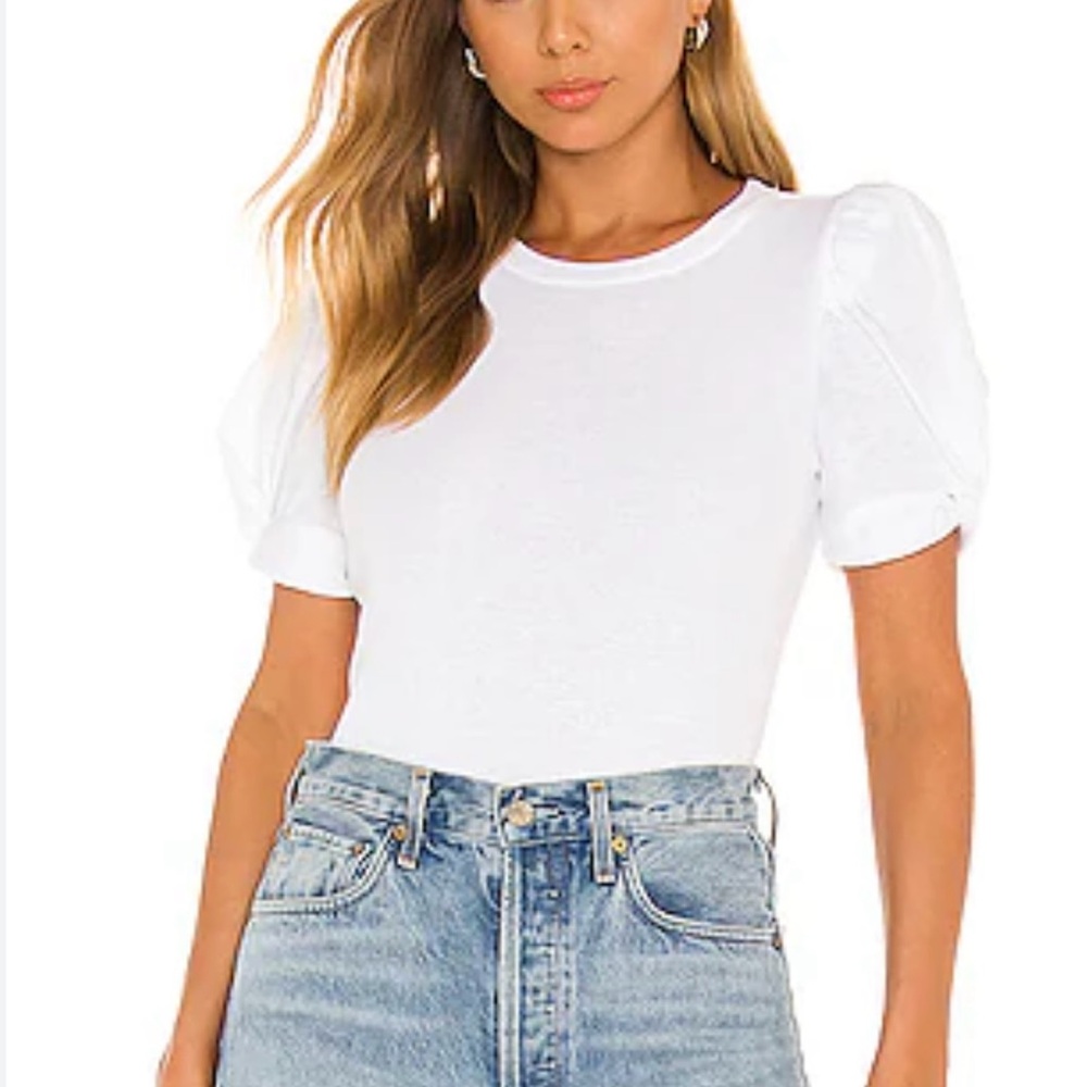 1. STATE White Puff Sleeve T-Shirt